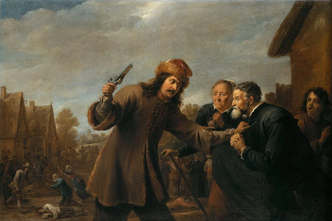 Soldati attaccano il villaggio - Vienna, Kunsthistorisches Museum